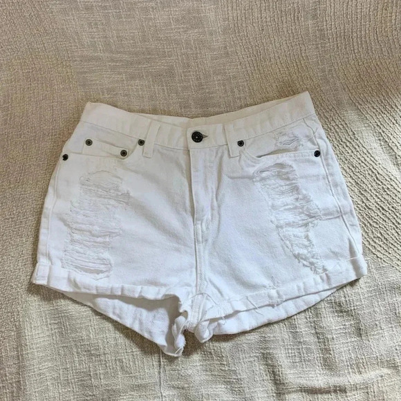 High Rise Distressed Denim Carmar Denim Jeans sz 27 - Picture 1 of 7